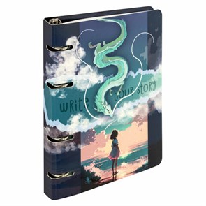 {{photo.Alt || photo.Description || 'Тетрадь на кольцах А5 160х212 мм, 120 листов, картон, выборочный лак, клетка, BRAUBERG, &quot;Anime&quot;, 404733'}}