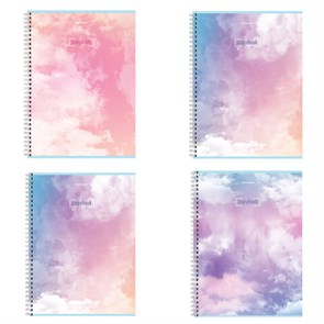 {{photo.Alt || photo.Description || 'Тетрадь А4, 80 л., BRAUBERG, гребень, клетка, глянцевый лак, &quot;CLOUD&quot;, 404053'}}