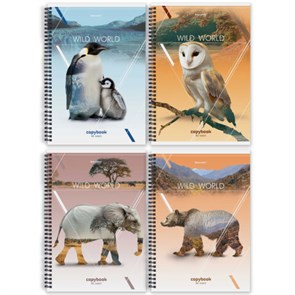 {{photo.Alt || photo.Description || 'Тетрадь А4, 80 л., BRAUBERG, гребень, клетка, глянцевый лак, WILD, 404052'}}