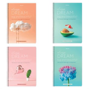 {{photo.Alt || photo.Description || 'Тетрадь А4, 80 л., BRAUBERG, гребень, клетка, обложка картон, &quot;Dream&quot;, 404049'}}