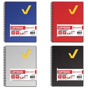 {{photo.Alt || photo.Description || 'Тетрадь-блокнот 80 л., А5, 160х207 мм, BRAUBERG, клетка, гребень, обложка пластиковая, 1 разделитель, &quot;Tag&quot;, 401800'}}