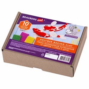 {{photo.Alt || photo.Description || 'Глина полимерная запекаемая, НАБОР 10 цветов по 20 г, с аксессуарами, в гофрокоробе, BRAUBERG, 271157'}}