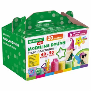 {{photo.Alt || photo.Description || 'Пластилин-тесто для лепки BRAUBERG KIDS, 40 шт., 2000 г, 12 формочек, 2 стека, 2 штампика, 1 скалка, 20 пакетиков для хранения, 106724'}}