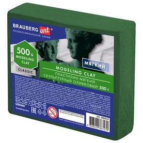 {{photo.Alt || photo.Description || 'Пластилин скульптурный BRAUBERG ART CLASSIC оливковый, 0,5 кг, мягкий, 106514'}}