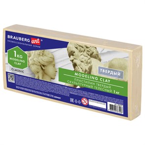 {{photo.Alt || photo.Description || 'Пластилин скульптурный BRAUBERG ART CLASSIC, телесный, 1 кг, твердый, 106527'}}