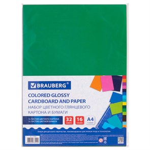 {{photo.Alt || photo.Description || 'Набор картона и бумаги А4 мелованные (картон 16 л. 16 цветов, бумага 16 л. 16 цветов), BRAUBERG, 113566'}}