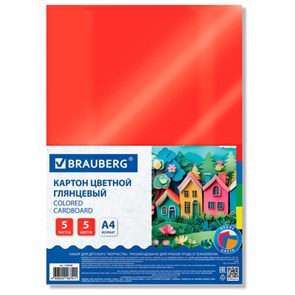 {{photo.Alt || photo.Description || 'Картон цветной А4 МЕЛОВАННЫЙ, 5 листов, 5 цветов, BRAUBERG, 200х290 мм, 116628'}}