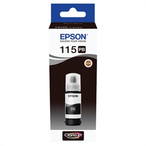 Чернила EPSON 115 (C13T07D14A) для СНПЧ L8160/L8180, черные фото, объем 70 мл, ОРИГИНАЛЬНЫЕ 364019