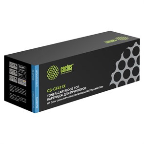 Картридж лазерный CACTUS (CS-CF411X) для HP LaserJet Pro M477fdn/fdw/M452dn/nw, голубой, ресурс 5000 стр. 362283