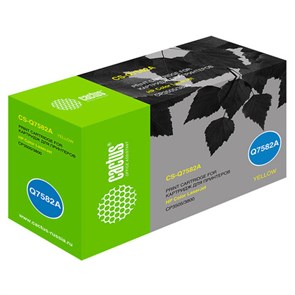 Картридж лазерный CACTUS (CS-Q7582A) для HP ColorLaserJet CP3505/3800, желтый, ресурс 6000 страниц 362516