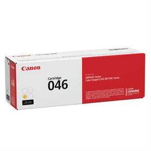Картридж лазерный CANON (046Y) i-SENSYS LBP653Cdw / 654Cx / MF732Cdw / 734Cdw, желтый, ресурс 2300 страниц, оригинальный, 1247C002 363231