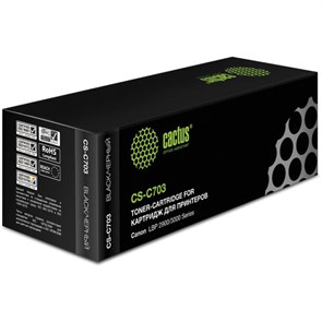 {{photo.Alt || photo.Description || 'Картридж лазерный CACTUS (CS-C703) для CANON LBP-2900/3000, ресурс 2000 стр.'}}