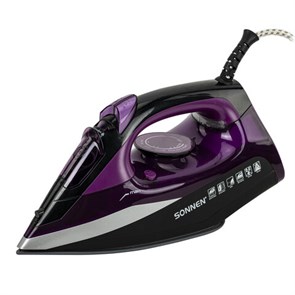 {{photo.Alt || photo.Description || 'Утюг SONNEN SI-270, 2600 Вт, керамическое покрытие, антикапля, антинакипь, черный/фиолетовый, 455280'}}