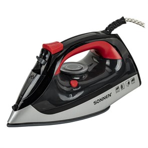 {{photo.Alt || photo.Description || 'Утюг SONNEN SI-588, 2200 Вт, керамическое покрытие, паровой удар, черный/красный, 455279'}}