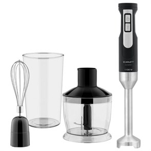 {{photo.Alt || photo.Description || 'Блендер погружной SCARLETT SC-HB42F61, 1100 Вт, 25 скоростей, 3 насадки, стакан, черный'}}