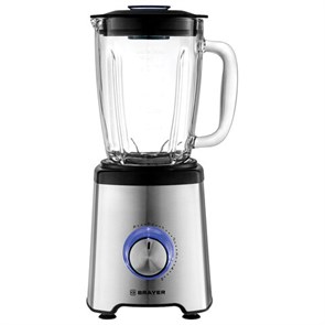 {{photo.Alt || photo.Description || 'Блендер стационарный BRAYER BR1203, 1200 Вт, 5 скоростей, чаша 1,75 л, метал/стекло, серебристый'}}