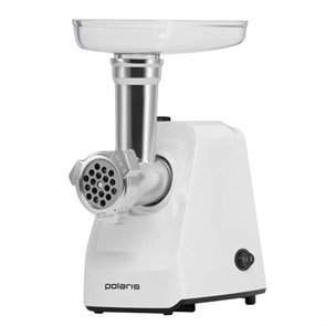 {{photo.Alt || photo.Description || 'Мясорубка POLARIS PMG 1852, 1800 Вт, производительность 2 кг/мин, 2 насадки, реверс, белый, 61222'}}