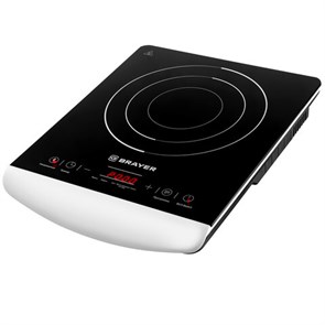 {{photo.Alt || photo.Description || 'Настольная индукционная плита BRAYER BR2801, 2000 Вт, 5 программ, сенсорное управление, черная'}}