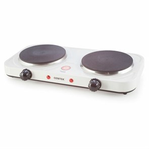 {{photo.Alt || photo.Description || 'Настольная электрическая плита CENTEK CT-1507, 2000 Вт, 2 конфорки, 5 режимов нагрева, белая'}}