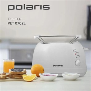 {{photo.Alt || photo.Description || 'Тостер POLARIS PET 0702L, 750 Вт, 2 тоста, 6 режимов, механическое управление, пластик, белый, 03277'}}