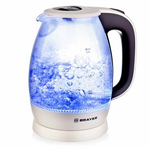 {{photo.Alt || photo.Description || 'Чайник BRAYER BR1045BN, 1,8 л, 2200 Вт, закрытый нагревательный элемент, стекло, бежевый'}}