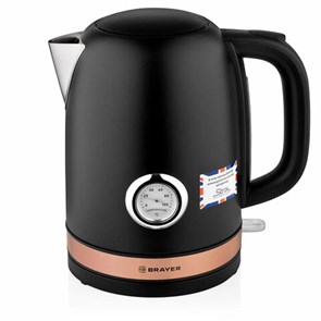 {{photo.Alt || photo.Description || 'Чайник с термометром BRAYER BR1005BK, 1,7 л, 2200 Вт, закрытый нагревательный элемент, сталь, черный'}}