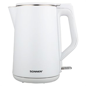 {{photo.Alt || photo.Description || 'Чайник электрический с двойными стенками SONNEN KT-4103, 1,5 л, 2200 Вт, белый, 456376'}}