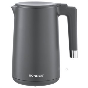 {{photo.Alt || photo.Description || 'Чайник электрический с двойными стенками SONNEN KT-8719G, 1,5 л, 2200 Вт, графитовый, 454693'}}