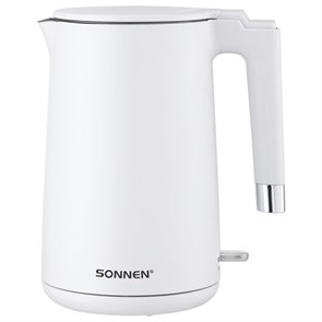 {{photo.Alt || photo.Description || 'Чайник электрический с двойными стенками SONNEN KT-8719W, 1,5 л, 2200 Вт, белый, 454691'}}