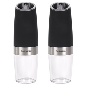 {{photo.Alt || photo.Description || 'Набор гравитационных мельниц для соли и специй, электрические, 2 шт., PM-6, DASWERK, 456624'}}