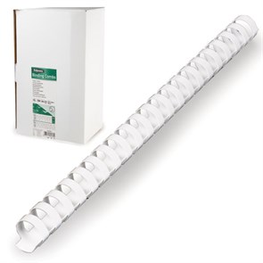 Пружины пластиковые для переплета, КОМПЛЕКТ 100 шт., 19 мм (для сшивания 121-150 л.), белые, FELLOWES, FS-53474 530078