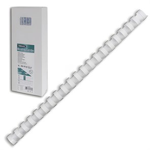 Пружины пластиковые для переплета, КОМПЛЕКТ 50 шт., 28 мм (для сшивания 201-240 л.), белые, FELLOWES, FS-53486 530079