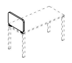Экран боковой тканевый мягкий с кронштейнами 205617