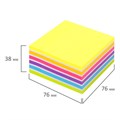 Блок самоклеящийся (стикеры) ЮНЛАНДИЯ НЕОНОВЫЙ 76х76 мм, 400 листов, 7 цветов, 111351 111351