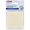 Блок самоклеящийся прозрачный (стикеры) BRAUBERG TRANSPARENT 76х76 мм, 100 листов, 115205 115205