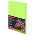 Бумага цветная BRAUBERG, А4, 75 г/м2, 100 л., НЕОН, зеленая, для офисной техники, 116671 116671