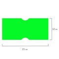 Этикет-лента 21х12 мм, прямоугольная, зеленая, комплект 5 рулонов по 600 шт., BRAUBERG, 123571 123571