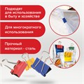 Зажимы для бумаг BRAUBERG, КОМПЛЕКТ 12 шт., 15 мм, на 45 листов, цветные, картонная коробка, 224469 224469
