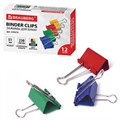 Зажимы для бумаг BRAUBERG, КОМПЛЕКТ 12 шт., 51 мм, на 230 листов, цветные, картонная коробка, 224474 224474