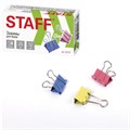 Зажимы для бумаг STAFF "Profit", КОМПЛЕКТ 12 шт., 25 мм, на 100 листов, цветные, картонная коробка, 225157 225157