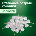 Силовые кнопки-гвоздики BRAUBERG CLEAR & GOLD, прозрачные с золотистым (шарики), 100 штук, 11 мм, 272760 272760
