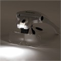 Лупа налобная с LED-ПОДСВЕТКОЙ, 5 сменных линз 95х33 мм, увеличение 1,0 - 3,5, BRAUBERG, 455929 455929