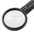 Лупа просмотровая BRAUBERG, С ПОДСВЕТКОЙ, диаметр 75 мм, увеличение 3, корпус черный, 454130 454130