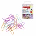 Скрепки BRAUBERG PASTEL, 28 мм, пастельные цвета, 100 шт., в пластиковой коробке, 271956 271956