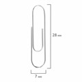 Скрепки BRAUBERG, 28 мм, никелированные, 100 шт., в картонной коробке, Россия, 221523 221523