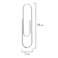 Скрепки BRAUBERG, 28 мм, оцинкованные, 100 шт., в картонной коробке, 227583 227583