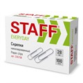 Скрепки STAFF "EVERYDAY", 28 мм, никелированные, 100 шт., в картонной коробке, 226758 226758