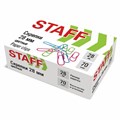 Скрепки STAFF 28 мм, цветные, 70 штук, 271708 271708