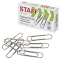 Скрепки большие 50 мм гофрированные 50 шт., STAFF "EVERYDAY", металлические, РОССИЯ, 220011 220011