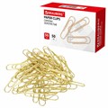 Скрепки большие 50 мм, BRAUBERG, золотистые, 50 шт., в картонной коробке, 270447 270447